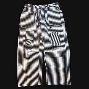 Lov Lov striped nautical striped patchwork cotton ankle pants size large